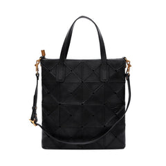Gorgeous Unique Stitching Design Tote Multi-functional Shoulder Bag From Real Cowhide Leather