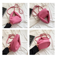 Stunning Designer Inspired Crossbody Pleated Cloud Bag For Stylish Chics