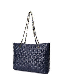 Timeless Classic Luxury Looking Designer Inspired Diamond Embossed Real Leather Shoulder Bag