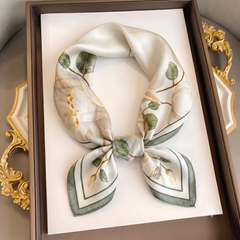 Silk Floral Square Scarf