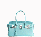 Azure Luxe Lock Tote