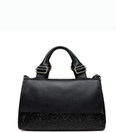 Elegant fashion forward Flower Embossed Large Capacity Satchel Bag.