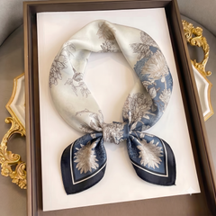 The Aurora Floral Silk Square Scarf