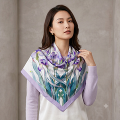The Iris Reverie Silk Scarf