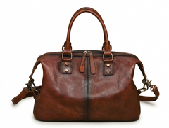 The Retro Siena Leather Satchel