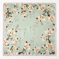 Vintage Magnolia Silk Square Scarf