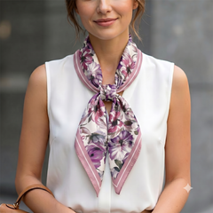 Romantic Violet & Mauve Square Neck Neckerchief