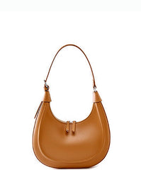 Gorgeous Designer Inspired Crescent Light Luxury Real Leather Crossbody Saddle Bag