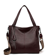 Sophisticated Fashionable Designer Inspired Large Capacity Shoulder Crossbody Bag from 100% Real Leather with Detachable Strap