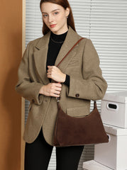 Real Suede Shoulder Crossbody Bag