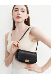 Elegant Small Crossbody Bag from Real Leather