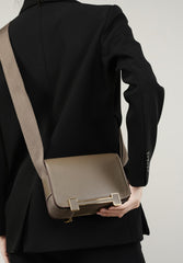 Leather Small Flap Guitar Strap Crossbody Bag