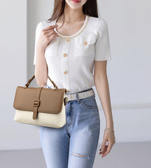 Elegant Fashionable Designer Inspired Crossbody Satchel Bag from Real High Quality Leather