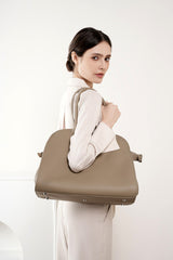 High-End Classic Designer Inspired Large Capacity Satchel Bag from Top Layer Cowhide Leather