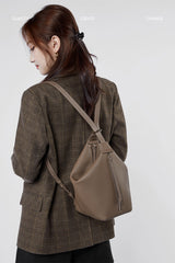 Leather Multi-Way Wear Backpack Crossbody Bag