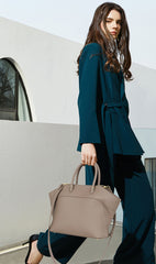 Timeless Classic Elegant Designer Inspired Tote Satchel Bag from 100% High Quality Leather with Detachable Strap