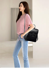 Trendy Stylish Designer Inspired Backpack from Real Leather for Fashionable Girls