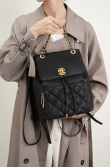 Sophisticated Luxury Looking Designer Inspired Large Capacity Real Leather Backpack