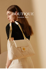 Small Stitched Leather Crossbody Shoulder Bag