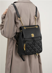 Sophisticated Luxury Looking Designer Inspired Large Capacity Real Leather Backpack