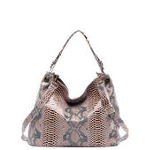 Snake Skin Pattern Leather Shoulder Crossbody Bag