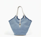 L’Azur Denim Sculpted Tote