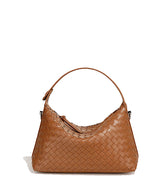 Adorable Luxury Looking Designer Inspired Hobo Crossbody Woven Bag from Real Leather for Fashion Forwarded Girls