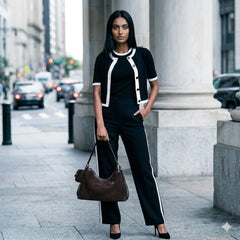 Minimalist Suede Shoulder Bag