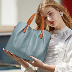 Distinguished Sophisticated Designer Inspired Large Capacity Tote Crossbody Bag for Stylish Girls from High Quality Real Leather