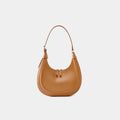 Gorgeous Designer Inspired Crescent Light Luxury Real Leather Crossbody Saddle Bag