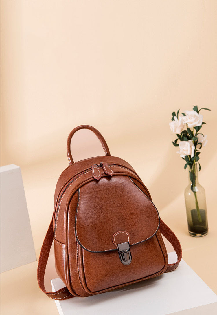 Sac à dos en cuir véritable haut de gamme – Élégant, spacieux et conçu pour un usage quotidien