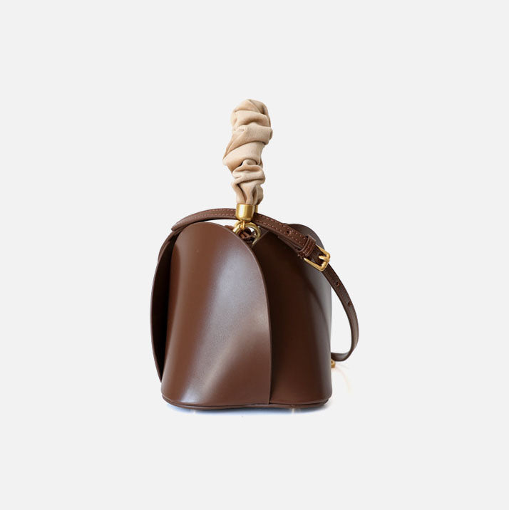 Small Gorgeous Unique Design Shoulder Bag from Top Quality Leather for Fashionable Girls