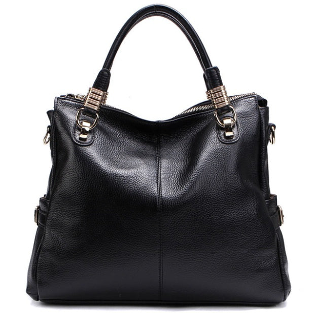 Elegant Sophisticated Designer Inspired Tote Crossbody Bag from High Quality Cowhide Leather