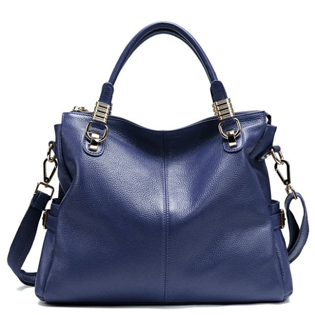 Elegant Sophisticated Designer Inspired Tote Crossbody Bag from High Quality Cowhide Leather