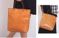 High-End Large Capacity Tote Crossbody Bag from High Quality Genuine Leather for Everyday Use with Detachable Strap