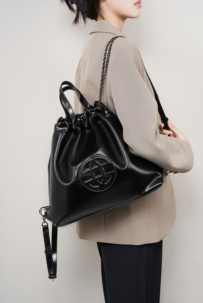 Gorgeous Luxury Looking Designer Inspired New 2025 Trend Real Leather Backpack Shoulder Bag