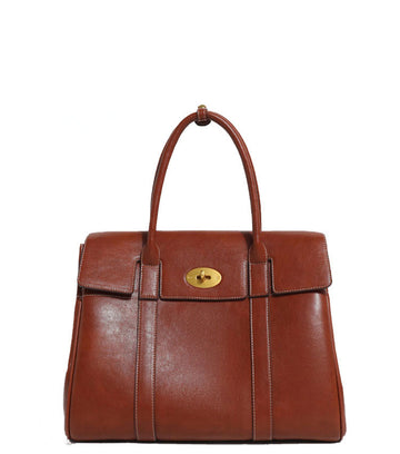 Elegant Luxury Looking Designer Inspired Satchel Shoulder Bag from 100% Real Cowhide Leather