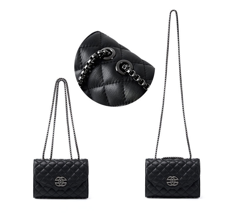 Timeless Luxury Looking Designer Inspired Chained Crossbody Bag from Real Leather