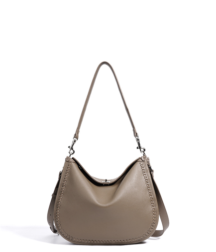 Chic Leather Saddle-Style Crossbody Bag