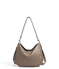 Chic Leather Saddle-Style Crossbody Bag