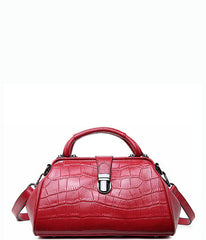 Luxury Looking Designer Inspired Large Capacity Patched Satchel Bag with Detachable Crossbody Strap from Real Leather