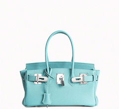 Azure Luxe Lock Tote