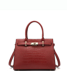 Elegant Timeless Classic Designer Inspired Satchel Crossbody Bag from Croc Textured Leather for Fashionable Girls