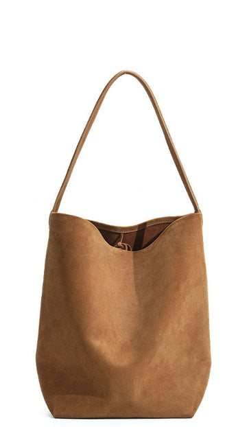 The Essential Large Capacity Bucket Suede Shoulder Bag