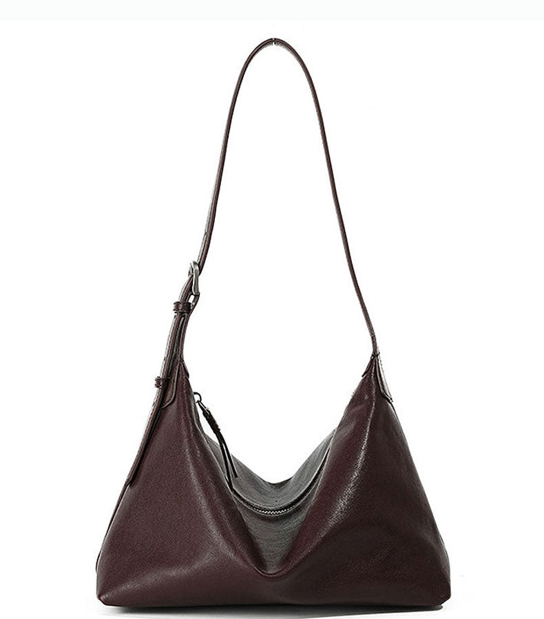 Two side real leather-suede shoulder bag