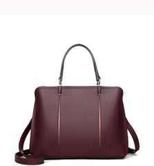 Clara Bordeaux Structured Tote