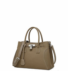 Luxe Lock Leather Tote