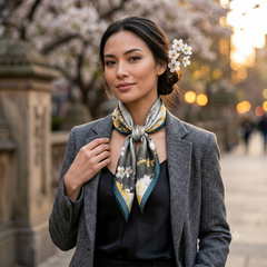 Blossom & Gold Silk Neckerchief