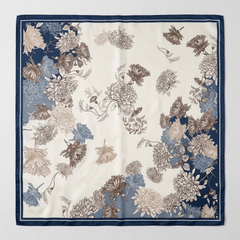 The Aurora Floral Silk Square Scarf