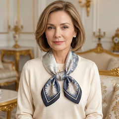 The Aurora Floral Silk Square Scarf
